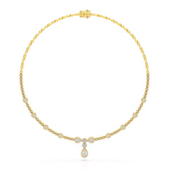 2.91 CT Pear Shape Lab Diamond Necklace