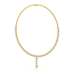 Pear Cut Lab Diamond 4.97 CT Necklace