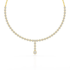 Pear Cut Lab Diamond 4.97 CT Necklace