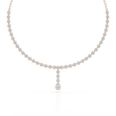 Pear Cut Lab Diamond 4.97 CT Necklace