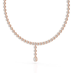 Pear Cut Lab Diamond 5.22 CT Necklace