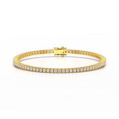 3.5 CT Round cut Lab Diamond Tennis Bracelet