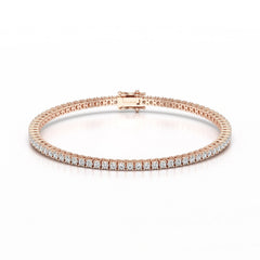 3.5 CT Round cut Lab Diamond Tennis Bracelet