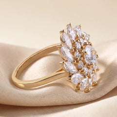 2.93 CT Round Cluster Cocktail Ring