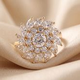 2.93 CT Round Cluster Cocktail Ring