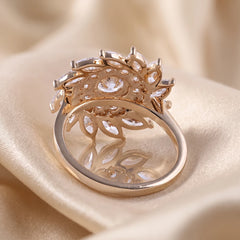 2.93 CT Round Cluster Cocktail Ring