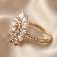 2.93 CT Round Cluster Cocktail Ring