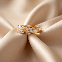 2.65 CT Round Brilliant Wide Pavé Ring