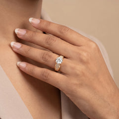 2.65 CT Round Brilliant Wide Pavé Ring