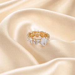 2.74 CT Marquise Solitaire Eternity Bridal Set Ring