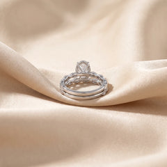 2.74 CT Marquise Solitaire Eternity Bridal Set