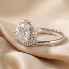 2.27 CT Heart Cut Solitaire Ring – Pavé Wrap