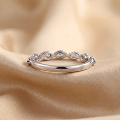 0.76 CT Multi Shape Half Eternity Band