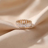 7.45 CT Emerald-Cut Full Eternity Band