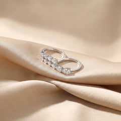2.71 CT Pear Double Row Two-Finger Ring