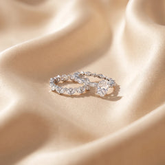 3 CT Oval Cut Multi Shape Cluster Twin Ring