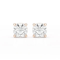 1 Carat Studs Lab Diamond Round Earrings
