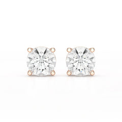 1 Carat Studs Lab Diamond Round Earrings