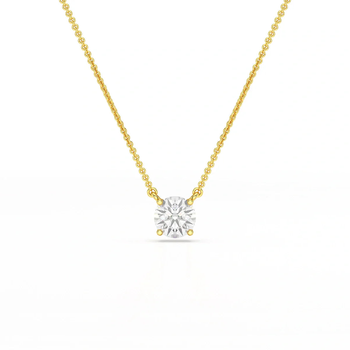 1 Carat Round Solitaire Lab Grown Diamond Pendant