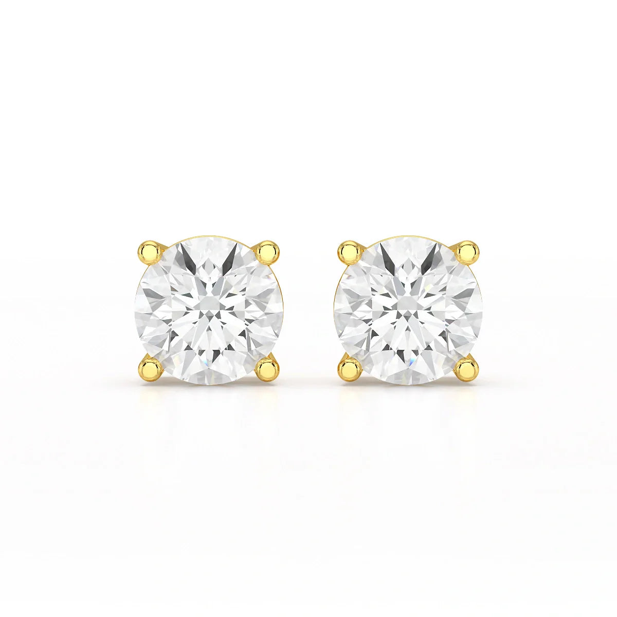 1 Carat Studs Lab Diamond Round Earrings