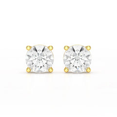 1 Carat Studs Lab Diamond Round Earrings