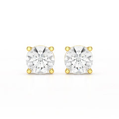 1 Carat Studs Lab Diamond Round Earrings