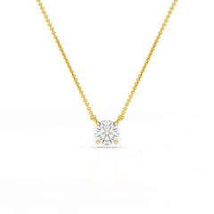 1 Carat Round Solitaire Lab Grown Diamond Pendant