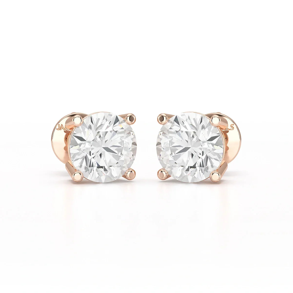 1 Carat Studs Lab Diamond Round Earrings