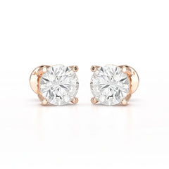 1 Carat Studs Lab Diamond Round Earrings