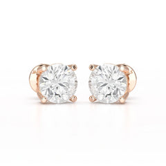 1 Carat Studs Lab Diamond Round Earrings