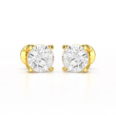 1 Carat Studs Lab Diamond Round Earrings
