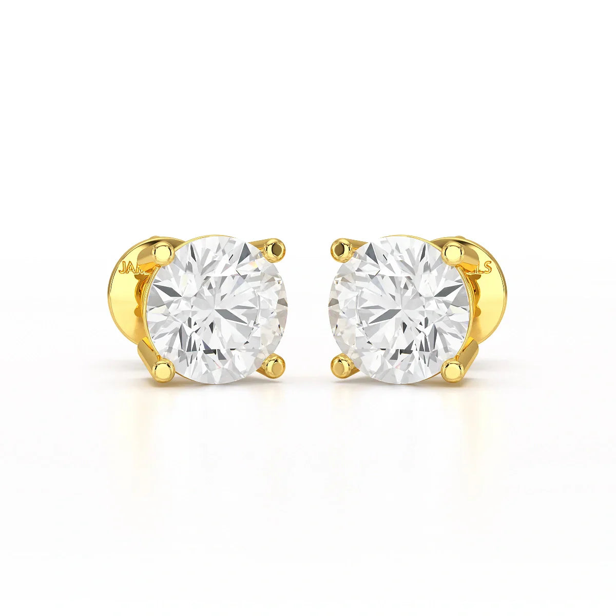 1 Carat Studs Lab Diamond Round Earrings