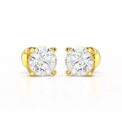 1 Carat Studs Lab Diamond Round Earrings