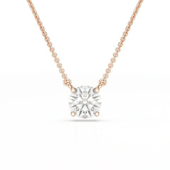 1 Carat Round Solitaire Lab Grown Diamond Pendant