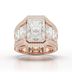 Radiant 9.68 Carat Lab Grown Diamond Wedding Ring - Jama Jewels