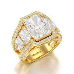 Radiant 9.68 Carat Lab Grown Diamond Wedding Ring - Jama Jewels