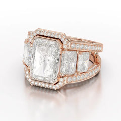Radiant 9.68 Carat Lab Grown Diamond Wedding Ring - Jama Jewels