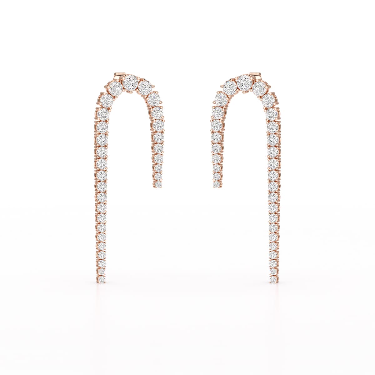14.26 CT Round Cut Lab Diamond Drop Earrings