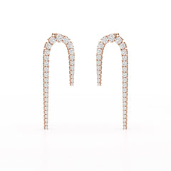 14.26 CT Round Cut Lab Diamond Drop Earrings