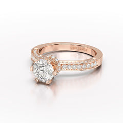 Round Lab Diamond 1.65 CT Simple Wedding Ring - Jama Jewels
