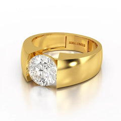 3 CT Round Cut Lab Diamond Men's Ring