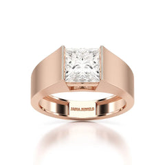 3 CT Princess Cut Lab Diamond Men's Ring