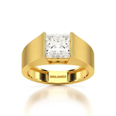 3 CT Princess Cut Lab Diamond Men's Ring