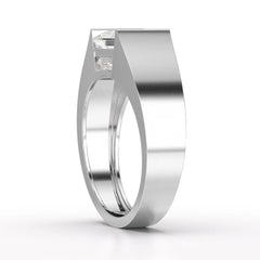 3 CT Princess Cut Lab Diamond Men's Ring