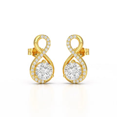 2.2 CT Lab Diamond Round Cut Earrings