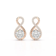 2.2 CT Lab Diamond Round Cut Earrings