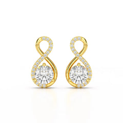 2.2 CT Lab Diamond Round Cut Earrings