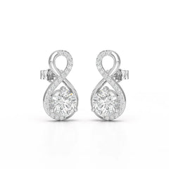 2.2 CT Lab Diamond Round Cut Earrings