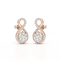 2.2 CT Lab Diamond Round Cut Earrings