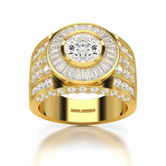 5.75 CT Round Shape Lab Diamond Men's Ring